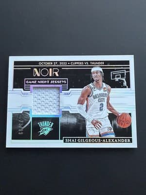 2023-24 Panini Noir Shai Gilgeous-Alexander Game Night Jerseys Patch /99